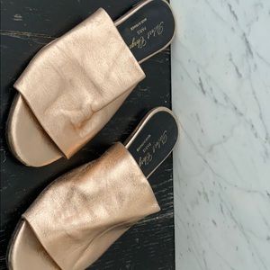 Gold flat sandals
